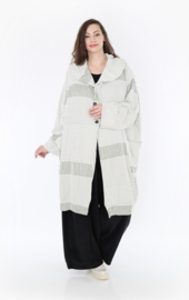 AKH oversized viscose mix jersey A-lijn blazer/vest apart stretch