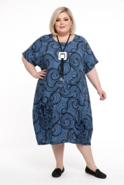 LaBass viscose ballon jurk/in meerdere kleuren