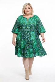 UNIDIVA polysilk A-lijn zomer jurk apart