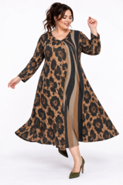 ITALIA MODA viscose mix A-lijn wijde jurk met zakken /stretch