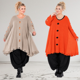 AKH oversized gebreide A-lijn tuniek stretch /in meerdere kleuren