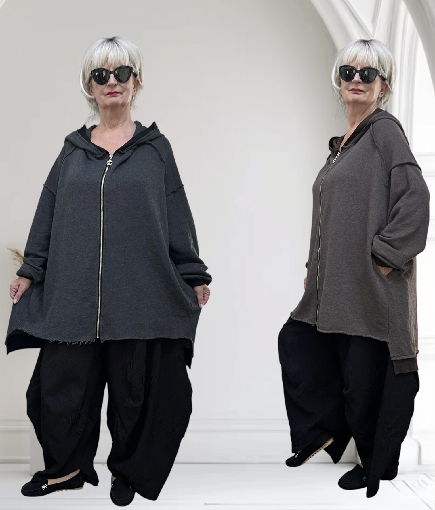 SISSI de modieuze kleuring oversized katoen blazer stretch /in meerdere kleuren