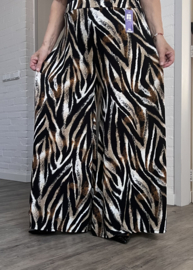 ITALY Mode jersey viscose  wijde broek apart /zeer rekbaar/ zwart /wit/beige 