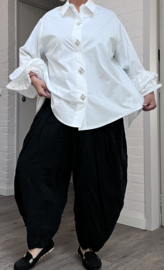 ZETA OTTO oversized katoen A-lijn blouse stretch /in meerdere kleuren