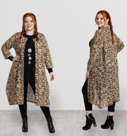 AKH oversized viscose/linnen A-lijn blazer/vest apart