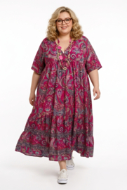 UNIDIVA viscose/zijde  A-lijn zomer jurk apart