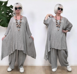 Moonshine linnen A-lijn jurk/tuniek apart stretch