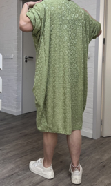 AKH oversized viscose mix jurk/tuniek met zakken apart stretch