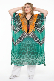 ONE OF A KIND  viscose zomer poncho/tuniek ( extra groot)