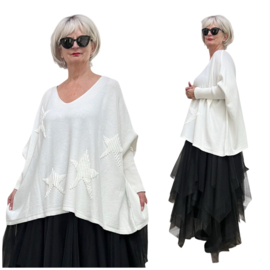 ITALIA oversized viscose mix gebreide top/tuniek