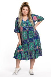 One Summer  viscose A-lijn jurk