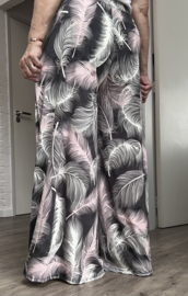 ITALY Mode jersey viscose  wijde broek apart /zeer rekbaar