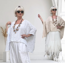 Moonshine oversized  katoen top apart stretch /in meerdere kleuren