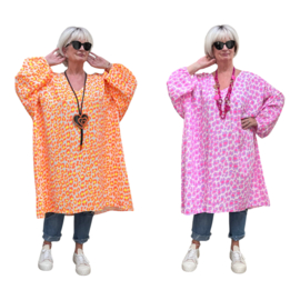 ITALIA MODA oversized katoen mousseline tuniek/jurk/in meerdere kleuren