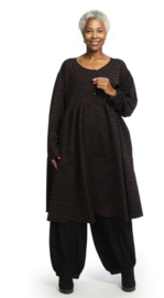 AKH viscose mix A-lijn  jurk met zakken stretch