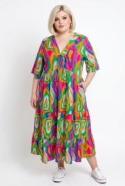 Vincenzo Allocca oversized viscose  BOHO A-lijn jurk apart