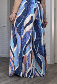 ITALY Mode jersey viscose  wijde broek apart /zeer rekbaar