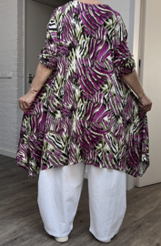AKH oversized viscose A-lijn tuniek apart  stretch