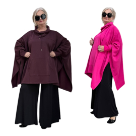 R.A.F.A.Y katoen joggingstof tuniek/poncho/ stretch/in meerdere kleuren