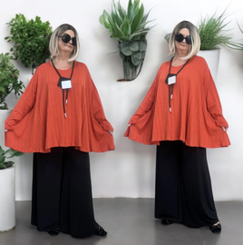 AKH oversized katoen A-lijn top/tuniek  stretch