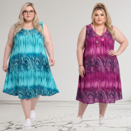 ITALIA  oversized viscose A-lijn jurk /in meerdere kleuren