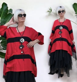 Zedd Plus oversized viscose tuniek/top met zakken apart