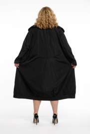 Moonshine oversized A-lijn tussenjas waterbestendig zwart