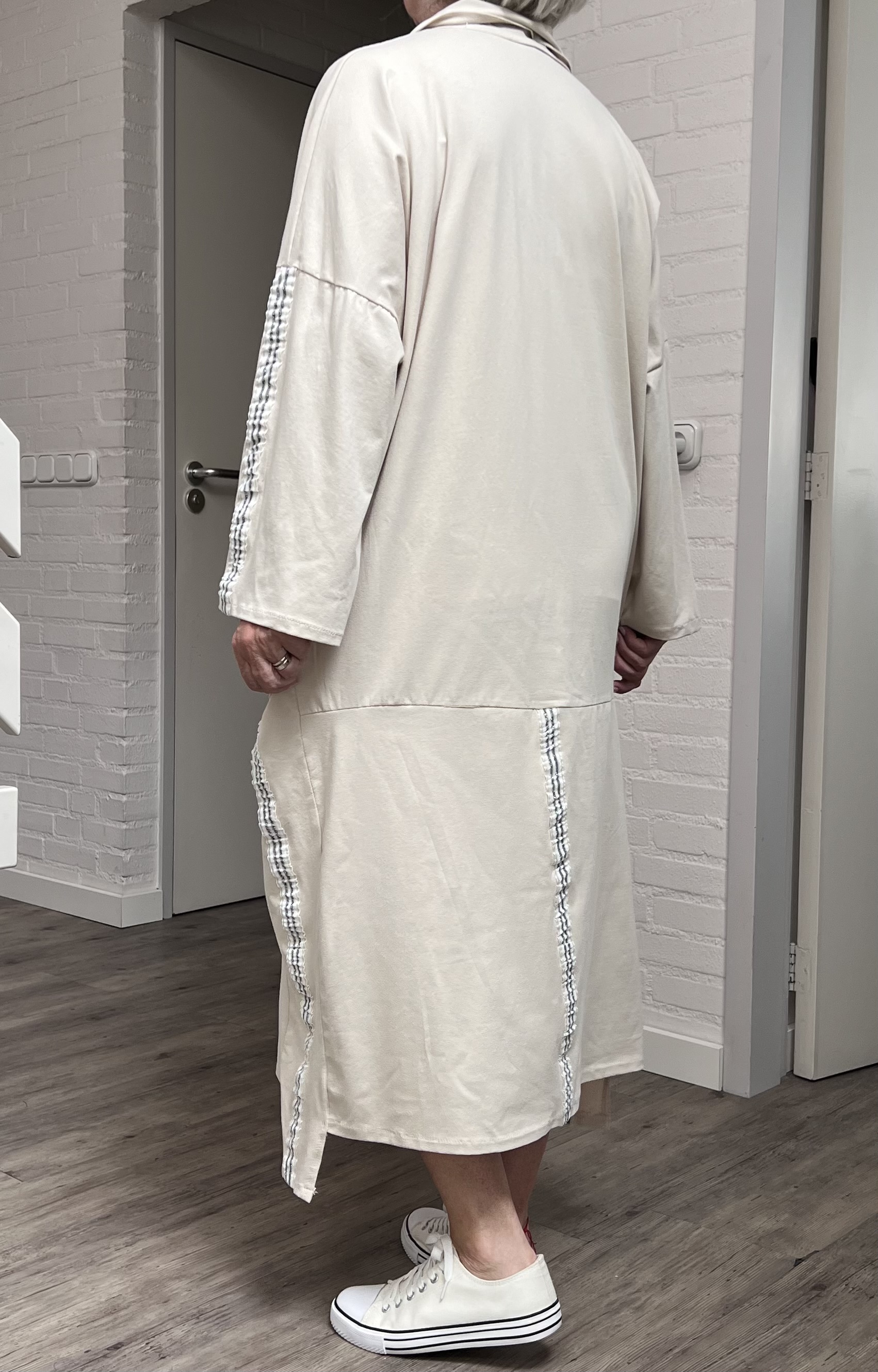 ITALIA viscoser jurk met bis stretch/apart/in meerdere kleuren