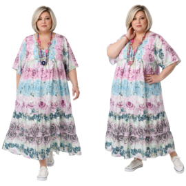 UNIDIVA viscose/zijde A-lijn zomer jurk apart