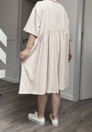 ITALIA MODA oversized katoen A-lijn jurk met zakken  stretch /in meerdere kleuren