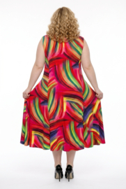 New Jersey viscose A-lijn jurk stretch