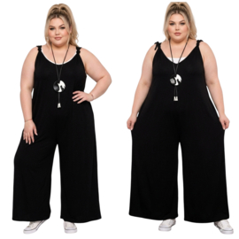 ITALIA MODA viscise jumpsuit zwart