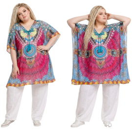 ONE OF A KIND  viscose zomer poncho/tuniek