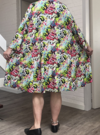 New Jersey viscose A-lijn jurk/tuniek extra wijd/ stretch