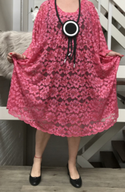 Else oversized A-lijn viscose KANTEN jurk  apart (extra groot)Lace stretch