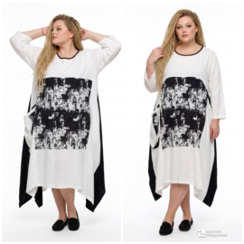 Zedd Plus viscose  A-lijn jurk