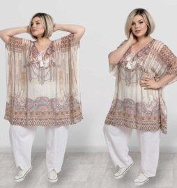 ONE OF A KIND  viscose zomer poncho/tuniek