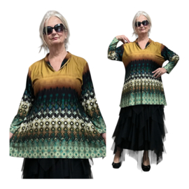 Ophilia viscose A-lijn tuniek  stretch