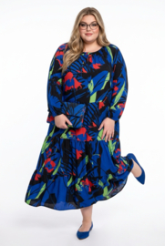 SASHA VIVIEN  chiffon met een vleugje zijde jurk gevoerd