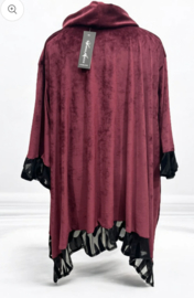 Vincenzo Allocca oversized katoen A-lijn fluwelen tuniek met colsjaal apart stretch