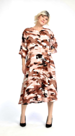 AKH oversized viscose A-lijn jurk apart / in meerdere kleuren