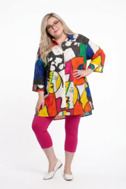 Bubblee oversized katoen A-lijn hemd/blouse