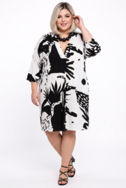 Vincenzo Allocca oversized viscose  jurk/tuniek  apart