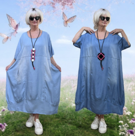 Moonshine  jeans tencel A-lijn jurk apart /in meerdere kleuren