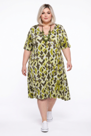 Ophilia viscose A-lijn jurk/ stretch