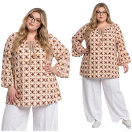 ITALIA oversized viscose blouse/top