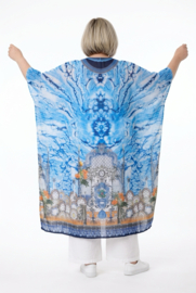 ONE OF A KIND  viscose zomer poncho/tuniek ( extra groot)