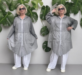 Vincenzo Allocca de modieuze kleuring katoen A-lijn blazer/jas apart stretch