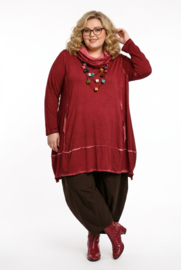 Zedd Plus de modieuze kleuring viscose A-lijn tuniek stretch/in meerdere kleuren