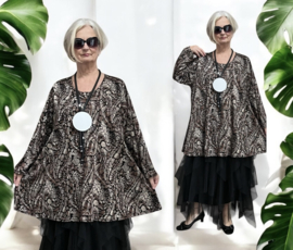 Naveed oversized viscose jersey top stretch